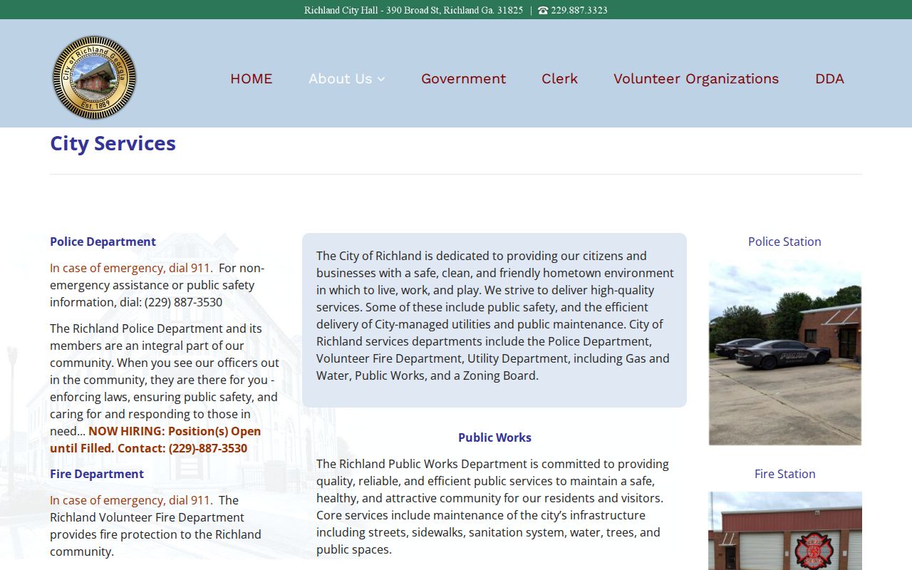 Richland criminal records police services contact